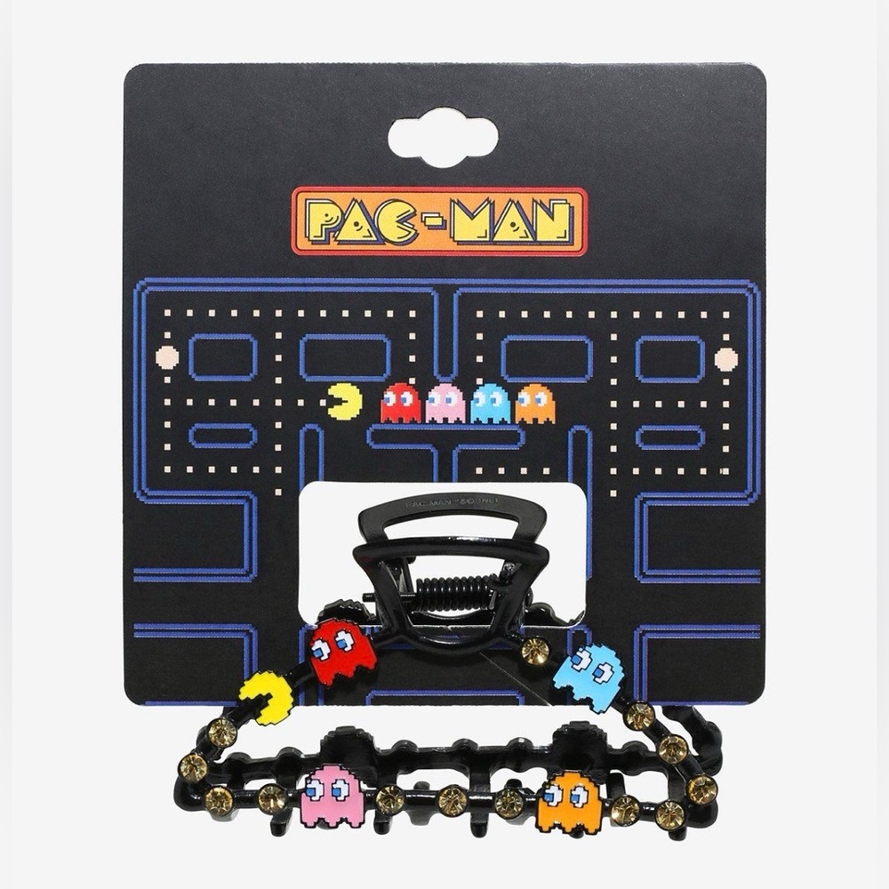 NWT Bioworld Pac-Man with Ghosts figural hair claw clip
